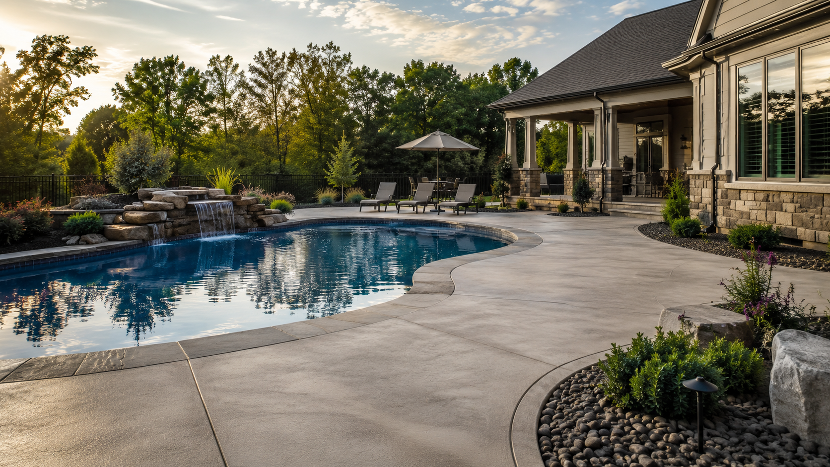 Concrete pool deck surface, Olathe KS