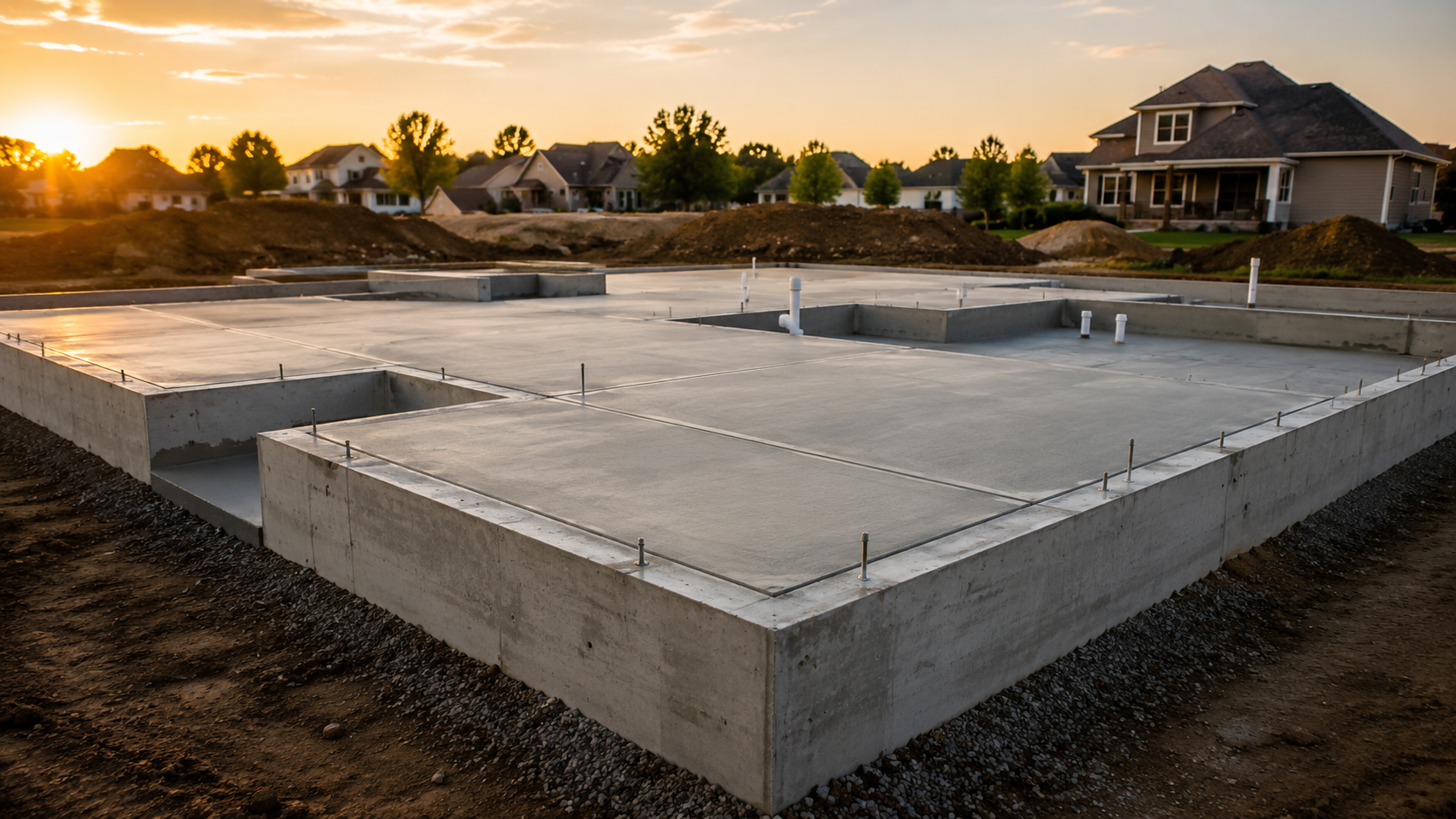 Concrete foundation pour, Kansas City metro