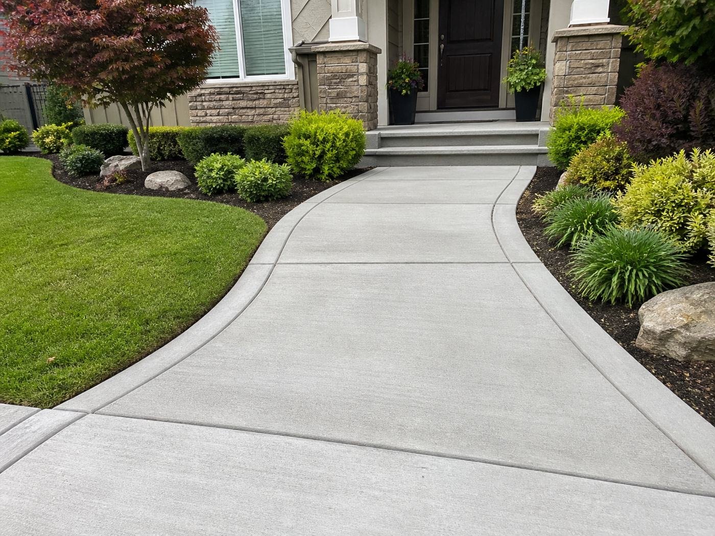 ADA-compliant concrete ramp, Olathe KS