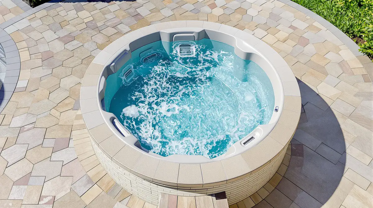 Pool and concrete outdoor living space, Kansas City