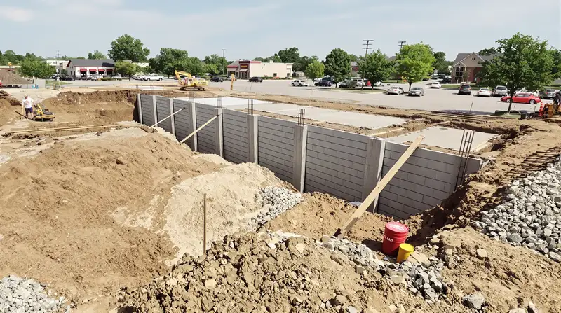 Commercial concrete foundation project, Kansas City metro